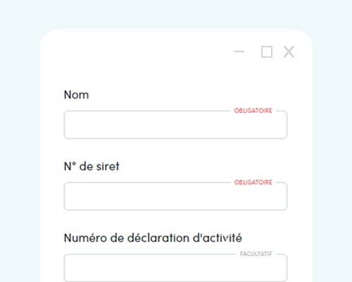 Créer votre établissement