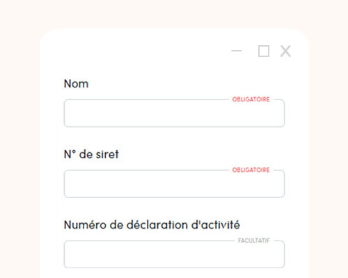 Créer votre établissement